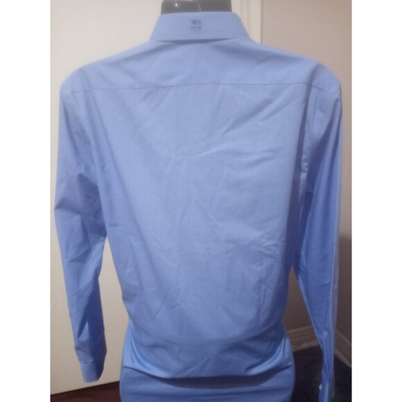 New Stafford Easy Care Travel Men's 16.5 34-35 (XL) Fitted Dress Shirt Blue NWT - Picture 7 of 12
